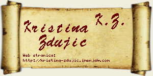 Kristina Zdujić vizit kartica